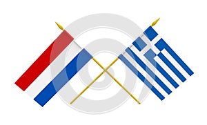 Flags, Netherlands and Greece