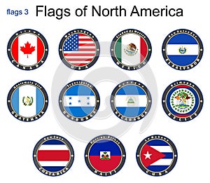 Flags of North America. Flags 3.