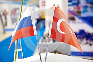 Flags of Russia Turkey