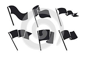 Flags set. Black and white images