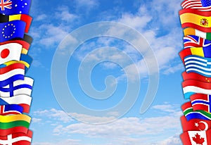 Flags Sky Border