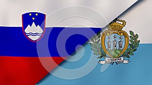Vlajky z slovinsko a. reportáž obchod.  trojrozměrný ilustrace 