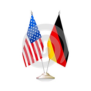 Flags of USA and Germany. Vector illustration