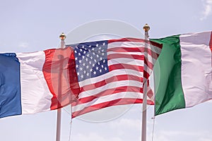 Flags - USA, Italy, France