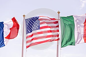 Flags - USA, Italy, France
