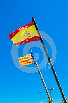 Flags of Valencia and Spain photo
