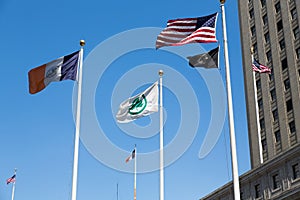 Flags waving in the Wind photo