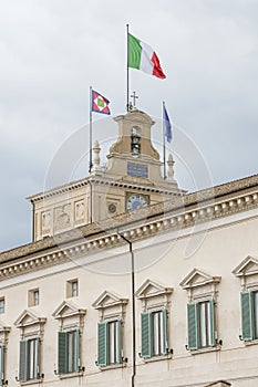 Flags in the wind