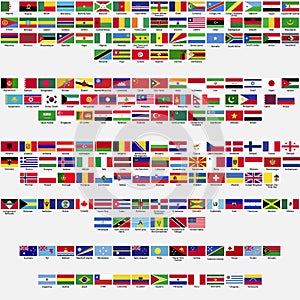 Flags of the world, collection photo