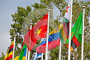 Flags of the world happily