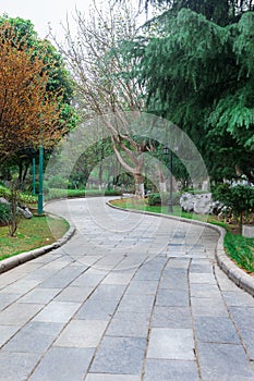 Flagstone paver path