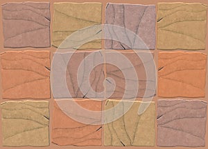 Flagstone wall floor ceramic tiles in shades of brown colour