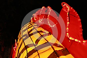 Flake of Chinese Dragon lantern lamp in Loy Kratong Festival, or call Yee Peng Festival at northern of thailand