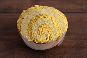 Flakes of Yellow Nutritional Yeast a Cheese Substitute and Seasoning for Vegan Diets