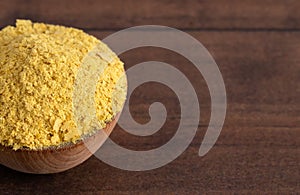 Flakes of Yellow Nutritional Yeast a Cheese Substitute and Seasoning for Vegan Diets