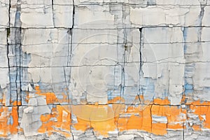 flaking limestone facade, erosion visible