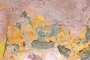 Flaking plaster and paint