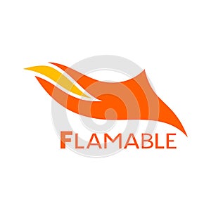 Flamable advise symbol