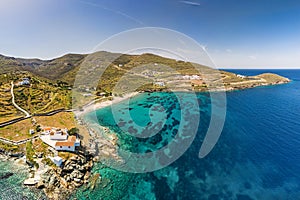 Flambouria beach of Kythnos, Greece