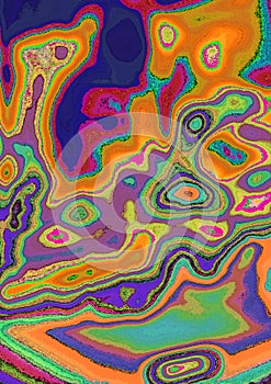 Flamboyant Dynamic Vibrant Abstract Swirl Appearance