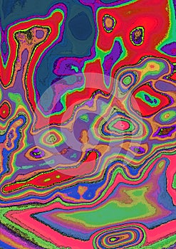 Flamboyant Dynamic Vibrant Abstract Swirl Appearance