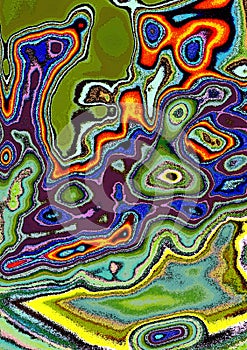 Flamboyant Dynamic Vibrant Abstract Swirl Appearance