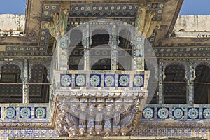 Flamboyant Projecting Balcony, City Palace, Udaipur, India