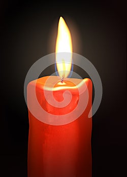 Flame of burning candle