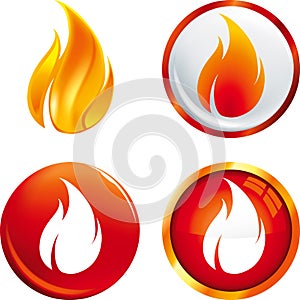 Flame buttons