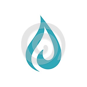 Flame and Droplet Logo Template. Drop Water Icon. Illustration Design. Vector EPS 10