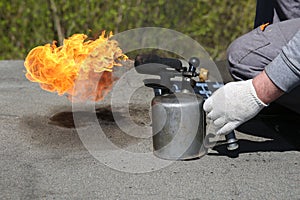 flame escapes from the nozzle of the gasoline burner