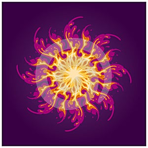 Flame fantasia abstract ornamental