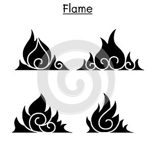 Flame, fire, burn vector