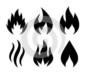 Flame and fire vector icon
