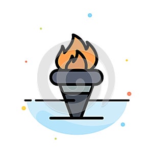 Flame, Games, Greece, Holding, Olympic Abstract Flat Color Icon Template photo