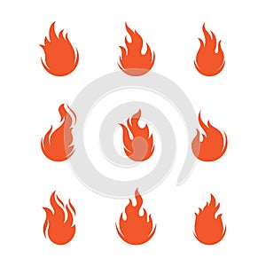 flame icon fire vector design