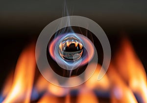Flame igniting gas burner