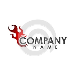 Flame logo fire icon. Fire flame logo design template