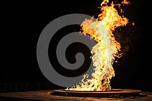 Flame Isolated Over Black Background