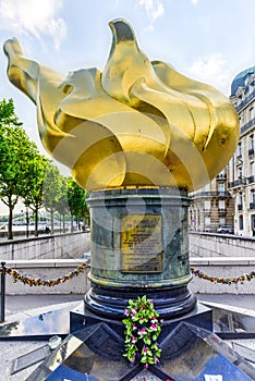 The Flame of Liberty in Paris, France