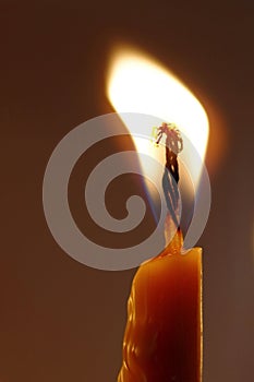 Flame and light. Burning candle