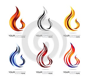 A unique fire flame logo design photo