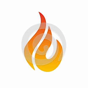 Flame logo, fire icon. Fire flame logo design template