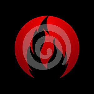 Flame logo fire icon. Fire flame logo design template. Vector