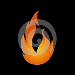 Flame logo fire icon. Fire flame logo design template. Vector