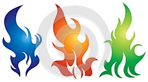 Flame Logo Set