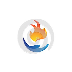 Flame logo template vector