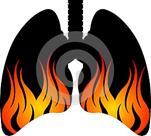 Flame lungs logo