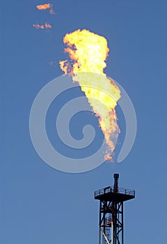 Flame From The Oil rig