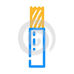 flame retardant low smoke halogen cable color icon vector illustration